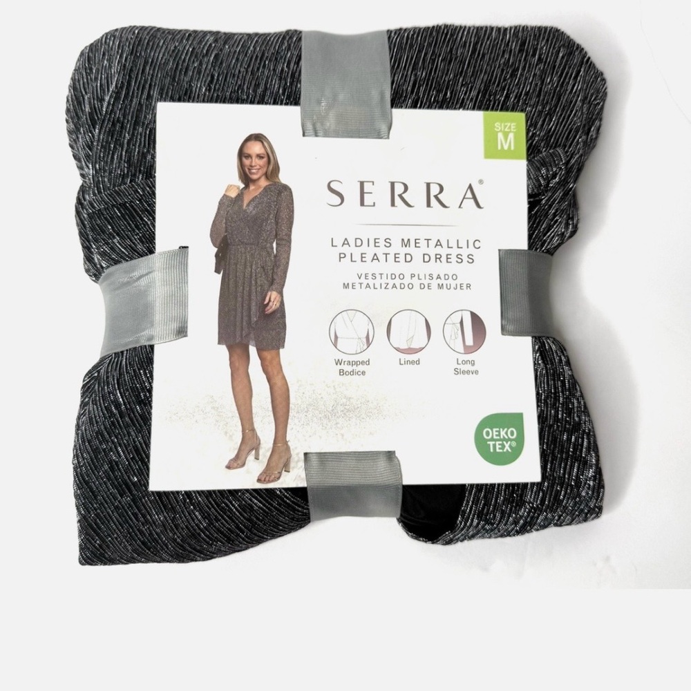 Viral Aldi Serra Women's Sparkle Dress- Silver 4 NWT